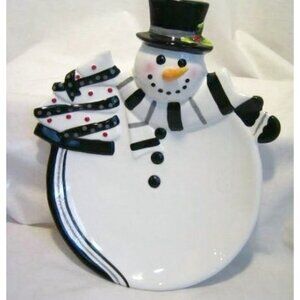 APPLETREE Snowman platter dish NEW IN BOX